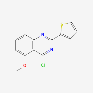 molecular formula C13H9ClN2OS B13940260 4-Chloro-5-methoxy-2-(2-thienyl)quinazoline CAS No. 219773-54-3