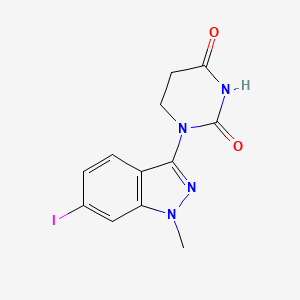 molecular formula C12H11IN4O2 B13940273 1-(6-Iodo-1-methyl-1H-indazol-3-yl)dihydropyrimidine-2,4(1H,3H)-dione 