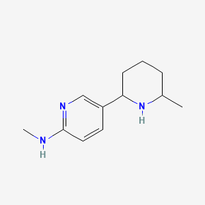 molecular formula C12H19N3 B13940276 N-Methyl-5-(6-methyl-2-piperidinyl)-2-pyridinamine 