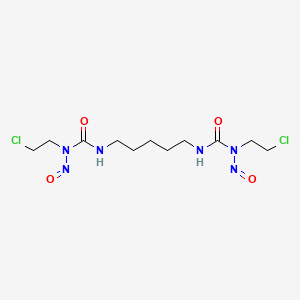 molecular formula C11H20Cl2N6O4 B13940286 Urea, 1,1'-pentamethylenebis(3-(2-chloroethyl)-3-nitroso- CAS No. 60784-44-3