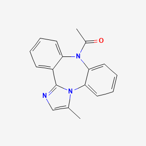 9H-Dibenz(b,f)imidazo(1,2-d)(1,4)diazepine, 9-acetyl-3-methyl-