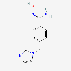 molecular formula C11H12N4O B13940305 N'-hydroxy-4-(1H-imidazol-1-ylmethyl)benzenecarboximidamide 