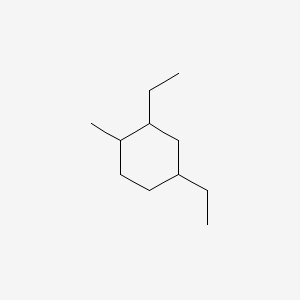 molecular formula C11H22 B13940308 2,4-Diethyl-1-methylcyclohexane CAS No. 61142-70-9