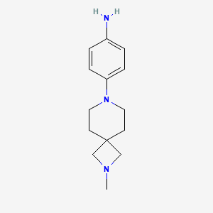 molecular formula C14H21N3 B13940309 4-(2-Methyl-2,7-diazaspiro[3.5]non-7-YL)-benzenamine 