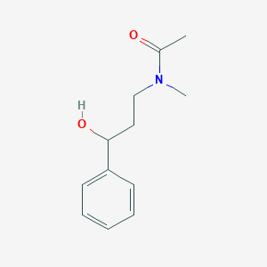 molecular formula C12H17NO2 B13940315 N-(3-hydroxy-3-phenylpropyl)-N-methylacetamide CAS No. 851878-50-7