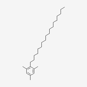 molecular formula C27H48 B13940376 1-(2,4,6-Trimethylphenyl)octadecane CAS No. 55282-67-2