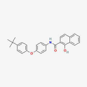 molecular formula C27H25NO3 B13940394 2-Naphthalenecarboxamide, N-(4-(4-(1,1-dimethylethyl)phenoxy)phenyl)-1-hydroxy- CAS No. 63149-11-1