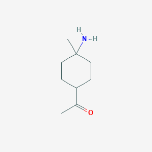 molecular formula C9H17NO B139404 1-(4-Amino-4-methylcyclohexyl)ethanone CAS No. 144647-22-3
