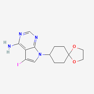 5-iodo-7-(1,4-dioxaspiro[4.5]decan-8-yl)-7H-pyrrolo[2,3-d]pyrimidin-4-amine