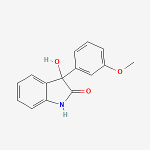 molecular formula C15H13NO3 B13940423 3-hydroxy-3-(3-methoxyphenyl)-1,3-dihydro-2H-indol-2-one 