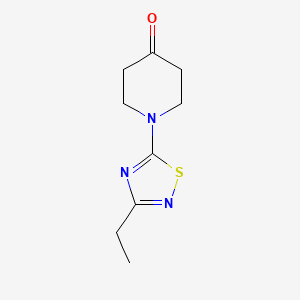 molecular formula C9H13N3OS B13940427 1-(3-Ethyl-1,2,4-thiadiazol-5-yl)piperidin-4-one 