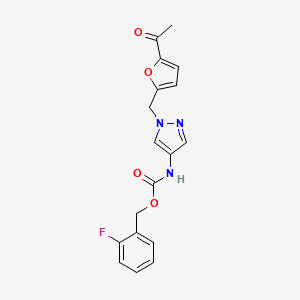 (2-fluorophenyl)methyl N-[1-[(5-acetylfuran-2-yl)methyl]pyrazol-4-yl]carbamate