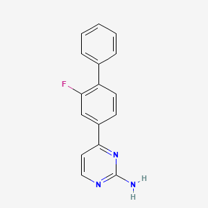 molecular formula C16H12FN3 B1394046 4-(2-氟-1,1'-联苯-4-基)嘧啶-2-胺 CAS No. 1287217-46-2