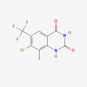 molecular formula C10H6BrF3N2O2 B13940476 7-Bromo-8-methyl-6-(trifluoromethyl)-2,4(1H,3H)-quinazolinedione 