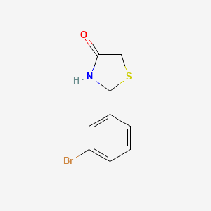 molecular formula C9H8BrNOS B13940478 2-(3-Bromophenyl)-1,3-thiazolidin-4-one CAS No. 443729-68-8