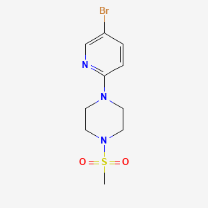 molecular formula C10H14BrN3O2S B13940502 1-(5-Bromopyridin-2-yl)-4-(methylsulfonyl)piperazine 