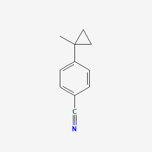 molecular formula C11H11N B13940506 4-(1-Methylcyclopropyl)benzonitrile 