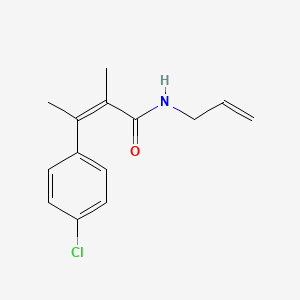 molecular formula C14H16ClNO B13940514 2-Butenamide, 3-(4-chlorophenyl)-2-methyl-N-2-propenyl-, (Z)- CAS No. 60548-49-4