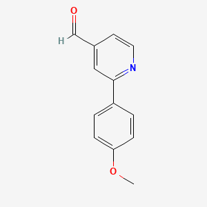 molecular formula C13H11NO2 B1394053 2-(4-甲氧基苯基)烟酰醛 CAS No. 1198794-04-5