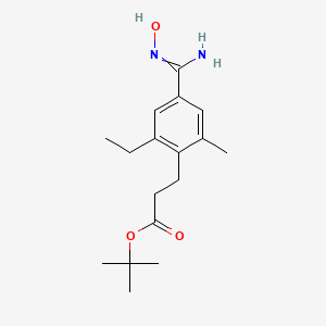 3-[2-ethyl-4-(N-hydroxycarbamimidoyl)-6-methyl-phenyl]-propionic acid tert-butyl ester