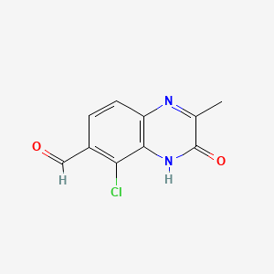 5-Chloro-2-methyl-3-oxo-3,4-dihydroquinoxaline-6-carbaldehyde