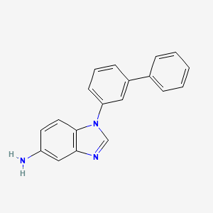 molecular formula C19H15N3 B13940575 5-Amino-1-(3-biphenylyl)benzimidazole CAS No. 448895-38-3