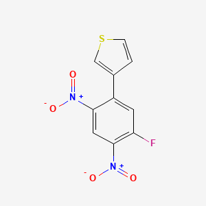 molecular formula C10H5FN2O4S B13940587 3-(5-Fluoro-2,4-dinitrophenyl)thiophene 