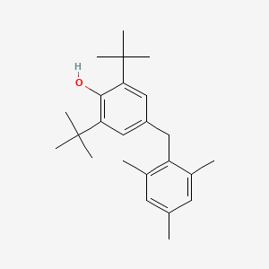 molecular formula C24H34O B13940612 Phenol, 2,6-bis(1,1-dimethylethyl)-4-[(2,4,6-trimethylphenyl)methyl]- CAS No. 59778-96-0