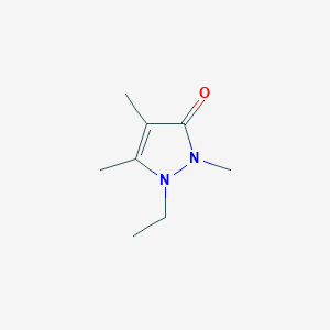 molecular formula C8H14N2O B13940629 2-Ethyl-1,3,4-trimethyl-3-pyrazolin-5-one 