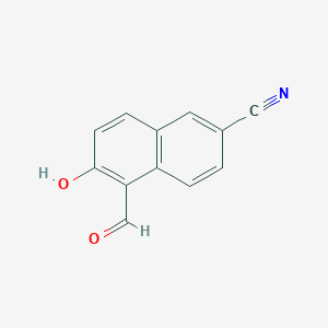 molecular formula C12H7NO2 B1394063 5-甲酰基-6-羟基-2-萘甲腈 CAS No. 180919-41-9