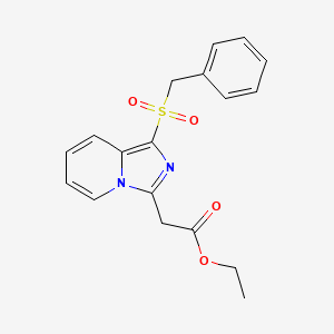 molecular formula C18H18N2O4S B13940684 Ethyl [1-(benzylsulfonyl)imidazo[1,5-a]pyridin-3-yl]acetate 