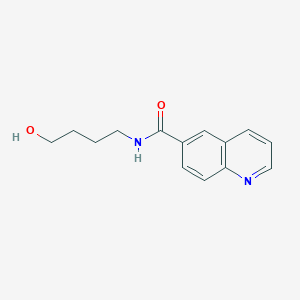 molecular formula C14H16N2O2 B13940714 N-(4-hydroxybutyl)quinoline-6-carboxamide 