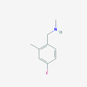 molecular formula C9H12FN B1394075 N-(4-氟-2-甲基苄基)-N-甲胺 CAS No. 1249121-13-8