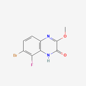 molecular formula C9H6BrFN2O2 B13940771 7-Bromo-8-fluoro-3-methoxy-2(1H)-quinoxalinone 