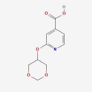 molecular formula C10H11NO5 B1394080 2-(1,3-二氧六环-5-氧基)异烟酸 CAS No. 1287217-28-0