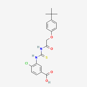 3-[[2-(4-Tert-butylphenoxy)acetyl]carbamothioylamino]-4-chlorobenzoic acid