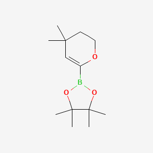 molecular formula C13H23BO3 B13940808 3,4-Dihydro-4,4-dimethyl-6-(4,4,5,5-tetramethyl-1,3,2-dioxaborolan-2-yl)-2H-pyran CAS No. 1046812-00-3