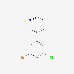 molecular formula C11H7BrClN B13940821 3-(3-Bromo-5-chlorophenyl)pyridine 