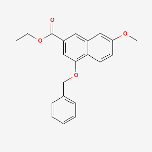 2-Naphthalenecarboxylic acid, 7-methoxy-4-(phenylmethoxy)-, ethyl ester