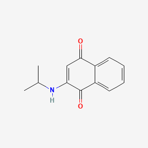 molecular formula C13H13NO2 B13940886 2-Isopropylamino-1,4-naphthoquinone CAS No. 57950-03-5