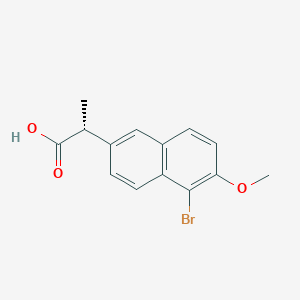 molecular formula C14H13BrO3 B139409 (R)-5-Bromo Naproxen CAS No. 92471-85-7