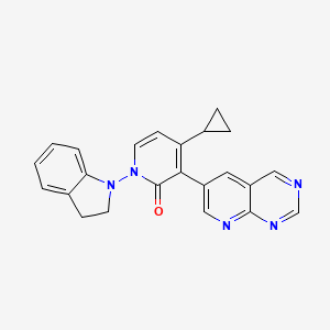 2(1h)-Pyridinone,4-cyclopropyl-1-(2,3-dihydro-1h-indolyl)-3-pyrido[2,3-d]pyrimidin-6-yl-