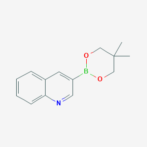 molecular formula C14H16BNO2 B13940933 3-(5,5-Dimethyl-1,3,2-dioxaborinan-2-YL)quinoline 