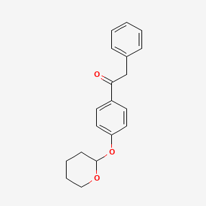 molecular formula C19H20O3 B13940934 (Benzyl)-[4-(tetrahydropyran-2-yloxy)phenyl]-ketone 