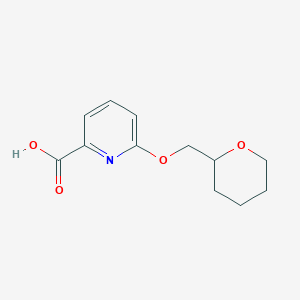molecular formula C12H15NO4 B1394094 6-(四氢-2H-吡喃-2-基甲氧基)-吡啶-2-甲酸 CAS No. 1287217-35-9