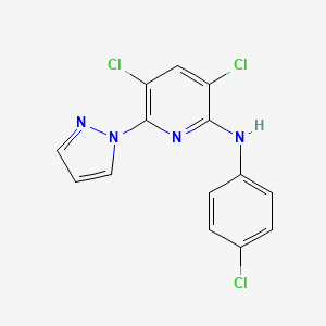 (4-Chloro-phenyl)-(3,5-dichloro-6-pyrazol-1-yl-pyridin-2-yl)-amine