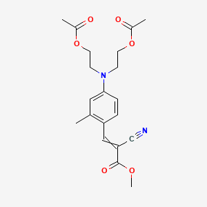 2-Propenoic acid, 3-(4-(bis(2-(acetyloxy)ethyl)amino)-2-methylphenyl)-2-cyano-, methyl ester