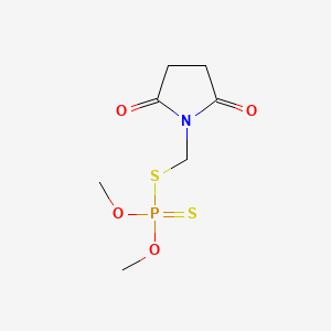 Phosphorodithioic acid, O,O-dimethyl ester, S-ester with N-(mercaptomethyl)succinimide