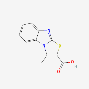 molecular formula C11H8N2O2S B13941012 3-Methylthiazolo[3,2-a]benzimidazole-2-carboxylic acid CAS No. 5268-74-6