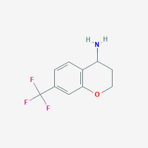 molecular formula C10H10F3NO B1394102 7-(三氟甲基)色满-4-胺 CAS No. 704208-25-3